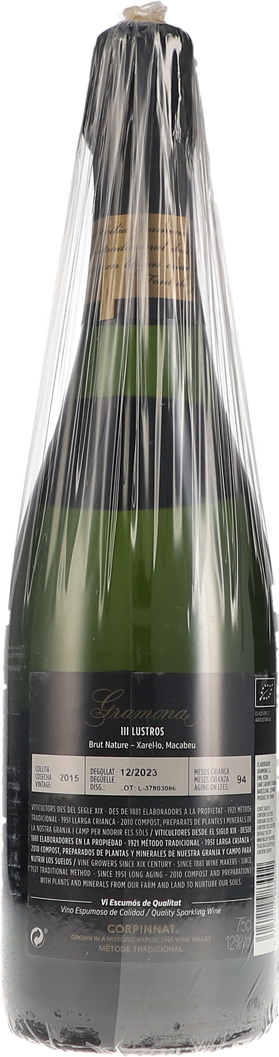 Gramona III Lustros, Brut Nature
