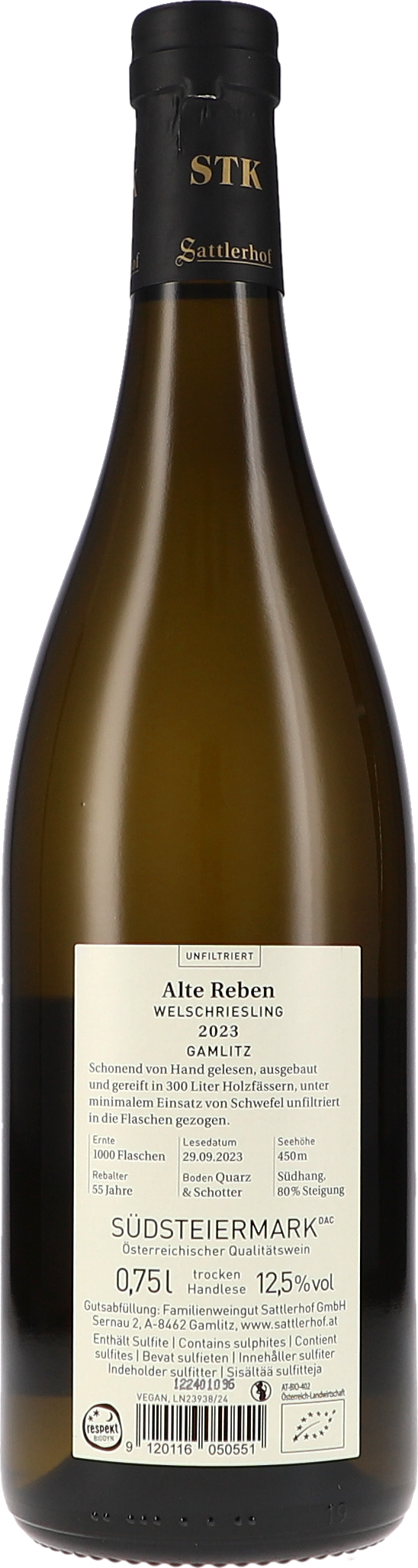 Sattlerhof Alten Reben Welschriesling DAC