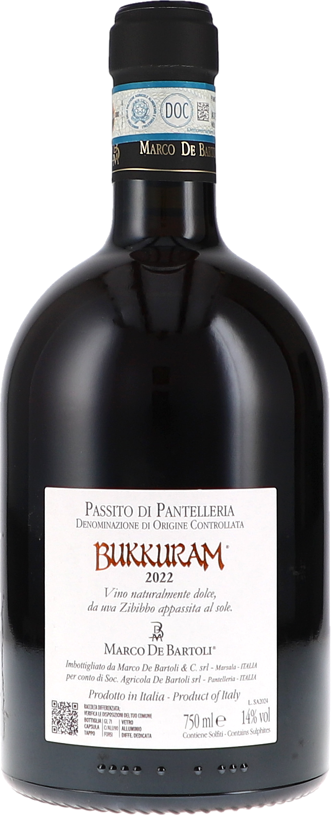 Marco de Bartoli Bukkuram "Sole d'Agosto" Passito di Pantelleria DOC