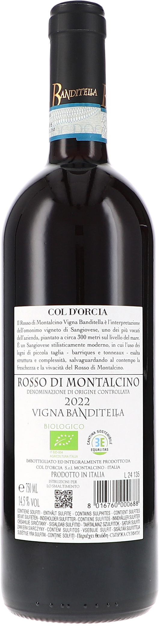 Col d'Orcia Vigna Banditella, Rosso di Montalcino DOC
