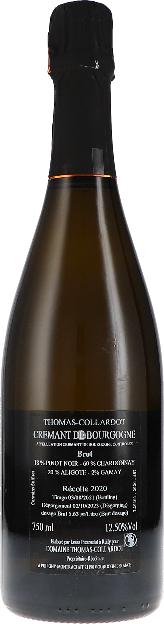 Thomas-Collardot Crémant de Bourgogne, Brut Blanc