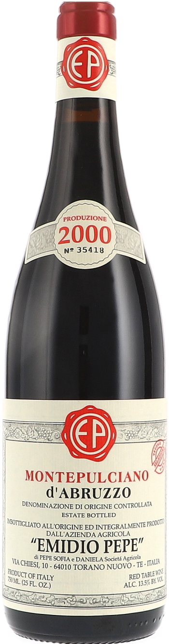 Emidio Pepe Montepulciano d'Abruzzo DOC, Sel. Vecchie Vigne, decanted