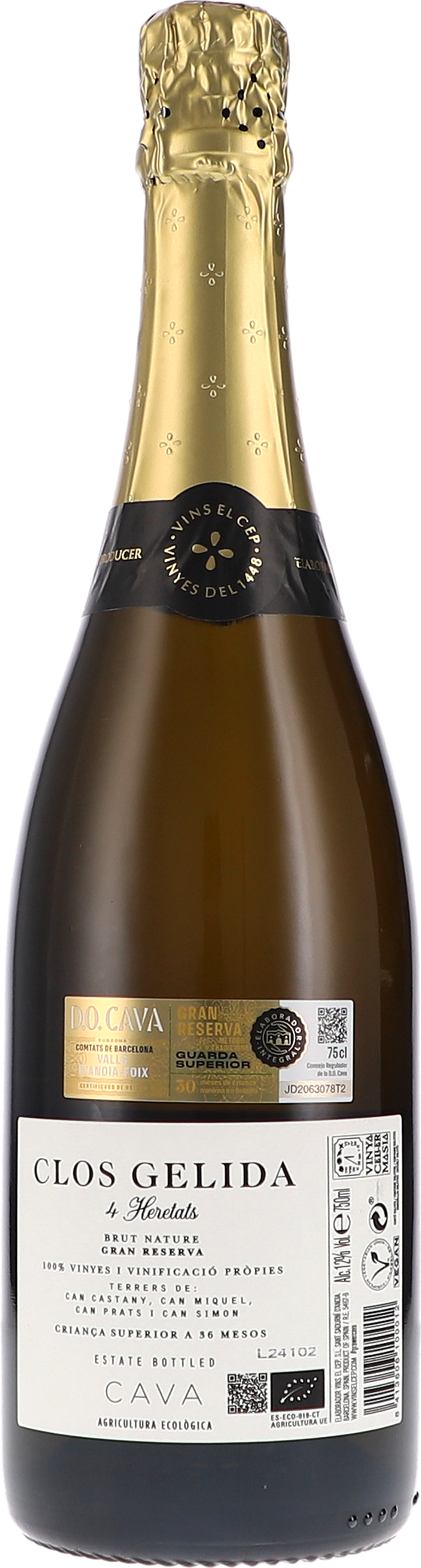 Vins El Cep Clos Gelida 4 Heretats, Brut Nature Gran Reserva