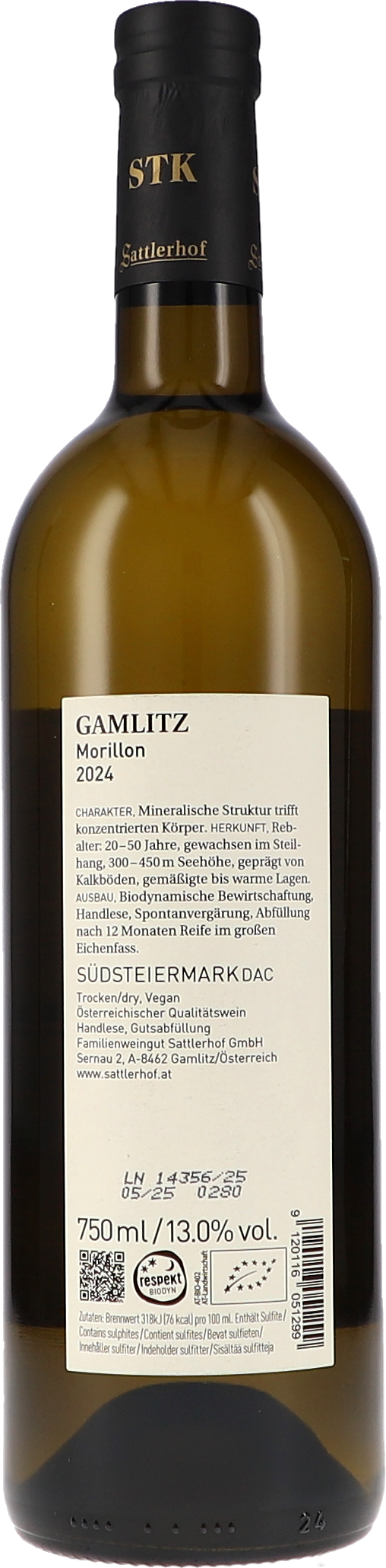 Sattlerhof Gamlitz Morillon DAC
