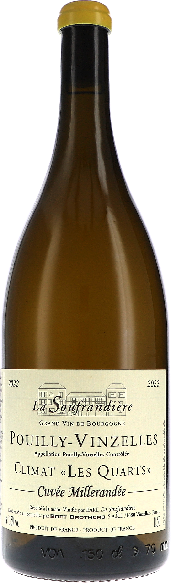La Soufrandière Pouilly-Vinzelles Climat "Les Quarts" Cuvée Millerandée AOC 2022