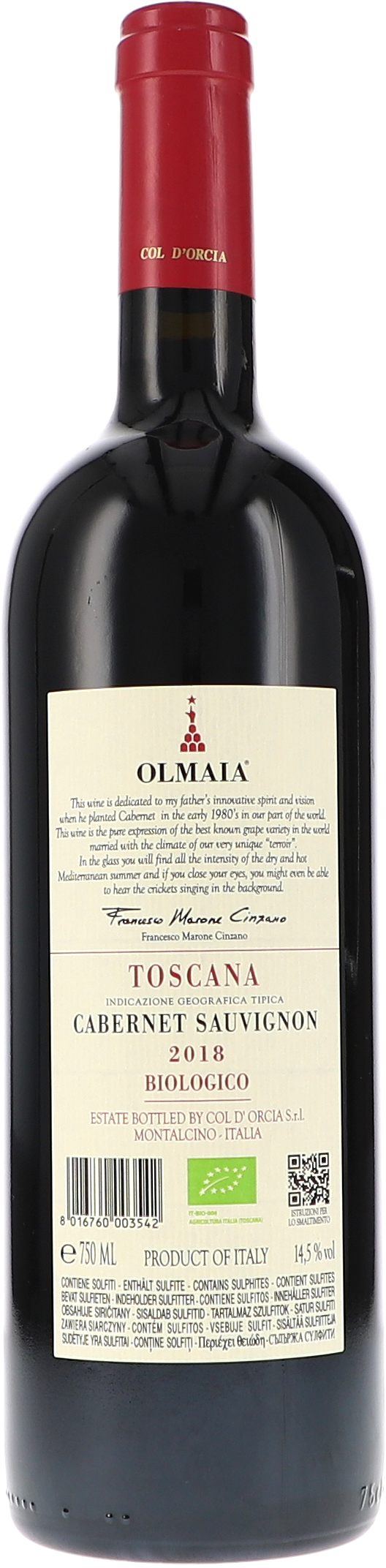 Col d'Orcia Olmaia Toscana Rosso IGT