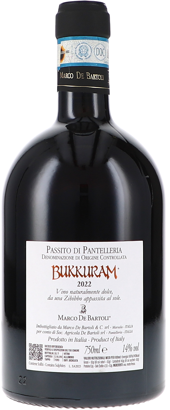 Marco de Bartoli Bukkuram "Sole d'Agosto" Passito di Pantelleria DOC