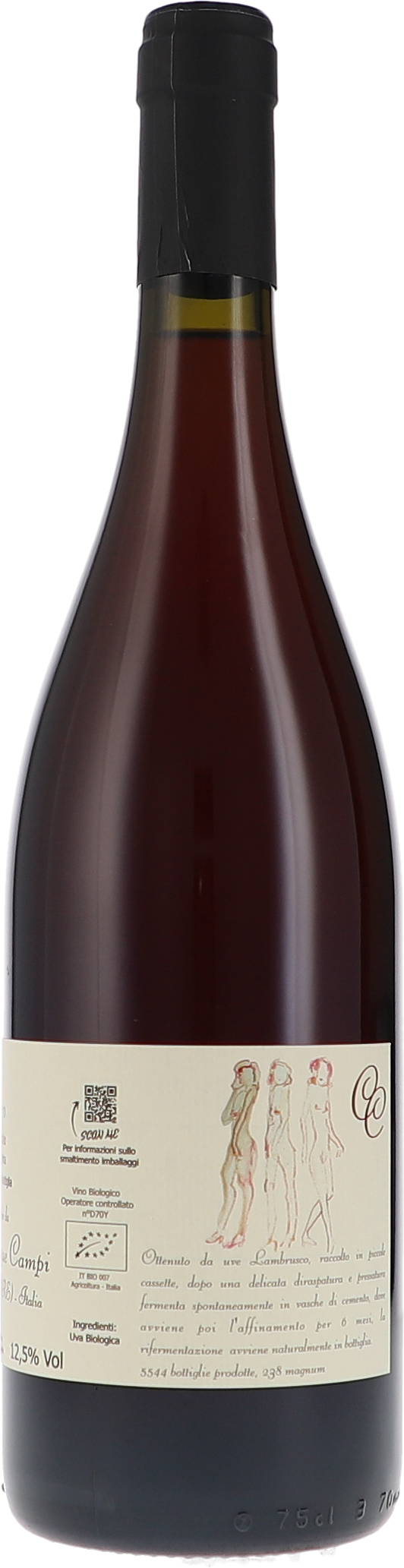 Cinque Campi Fuorleggero, Rosato Frizzante, Emilia Lambrusco IGT 2022