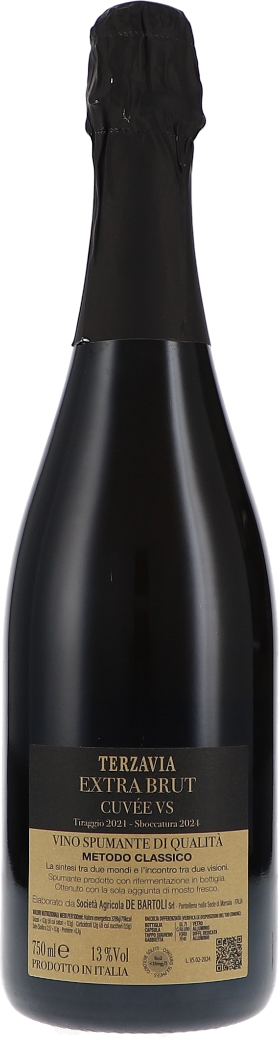 Marco de Bartoli Metodo Classico "Terzavia" Cuvée VS deg. 2024, Brut Nature nan
