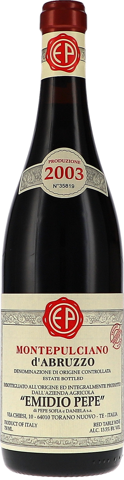 Emidio Pepe Montepulciano d'Abruzzo DOC, Selezione Vecchie Vigne