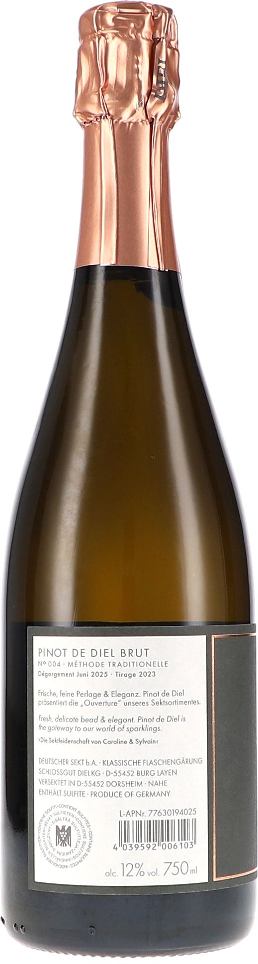 Diel Pinot de Diel Sekt Brut, N°004 Tirage 2023 nan