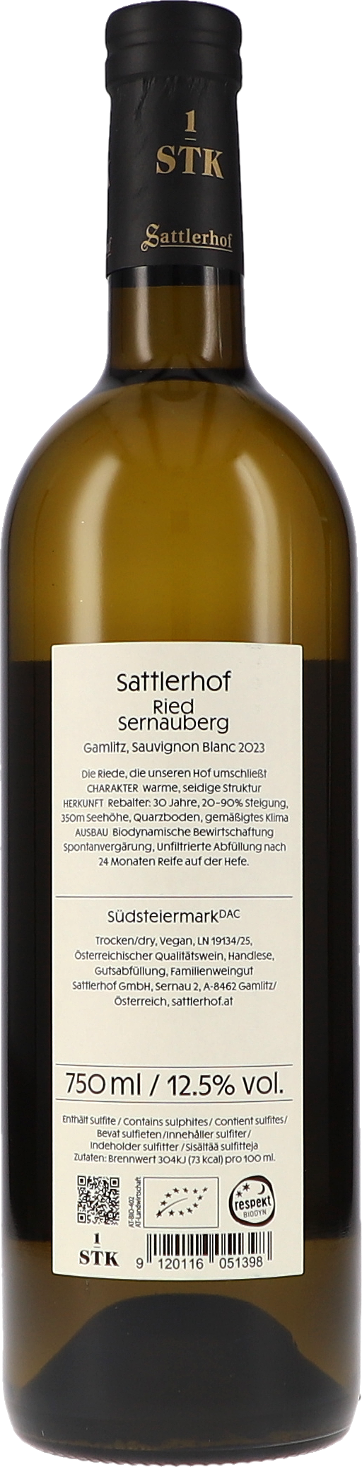 Sattlerhof Ried Sernauberg Sauvignon Blanc 1.STK Lage